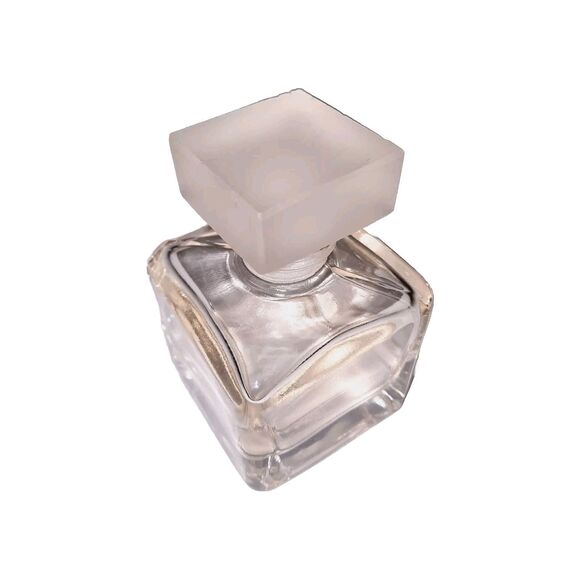 Vintage Parfum Perfume Bottle Squared w/ Rounded Corners & Frosted Squar… - Picture 6 of 9